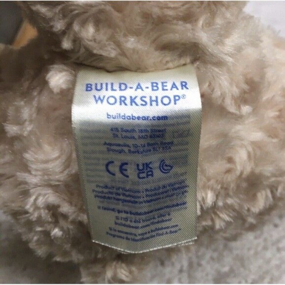 Build A Bear Happy Hugs Tan Swirl Plush Cozy Teddy Bear 16" Rainbow Shirt Jeans - Picture 9 of 11